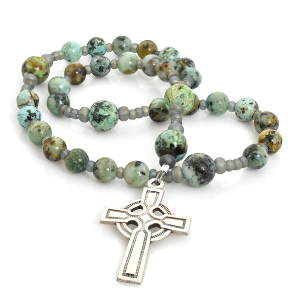 African Turquoise  33-Bead Prayer Beads