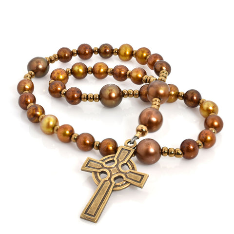 Brown Freshwater Pearl 33-Bead Prayer Beads
