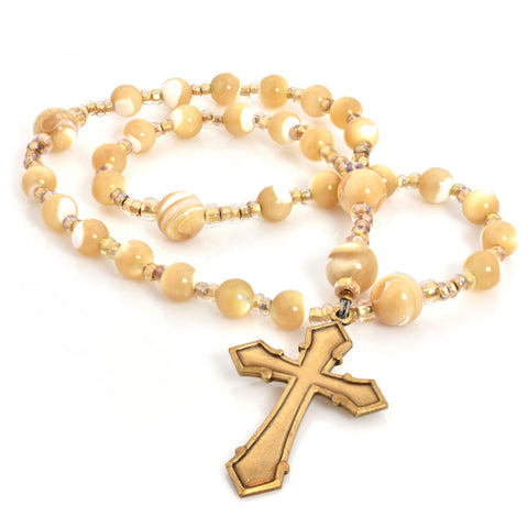 Mother of Pearl 33-Bead Prayer Beads\