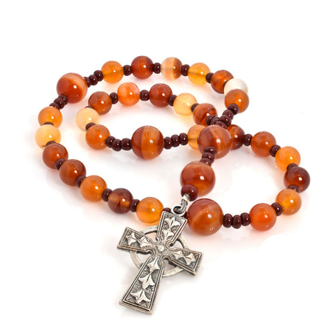 Natural Carnelian 33-Bead Prayer Beads