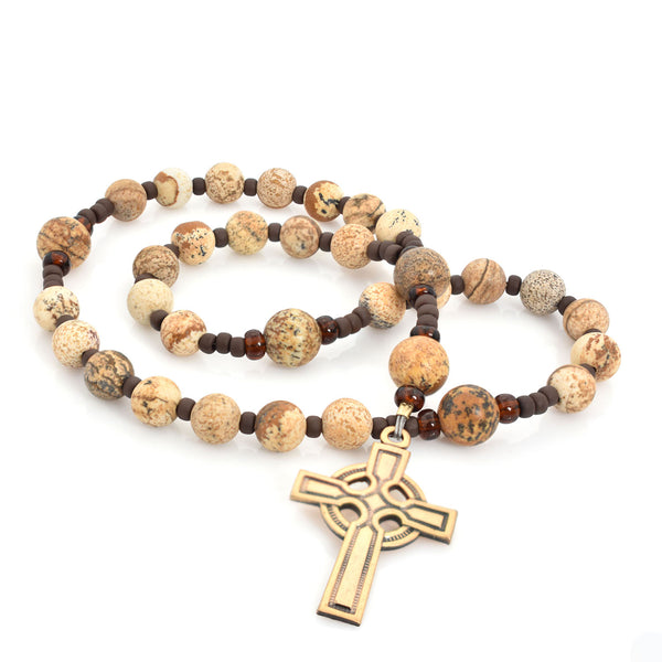 Picture Jasper Matte 33-Bead Prayer Beads