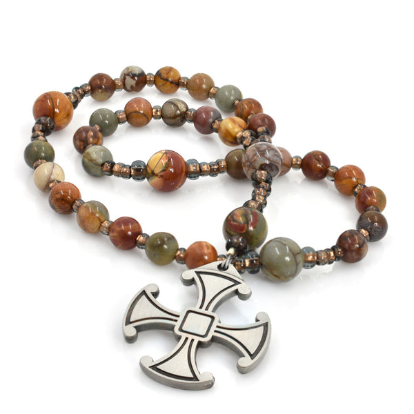 Red Creek Jasper 33-bead Prayer Bead