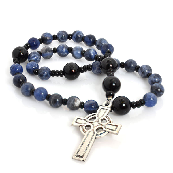 Sodalite & Onyx Beads 33-Bead Prayer Beads