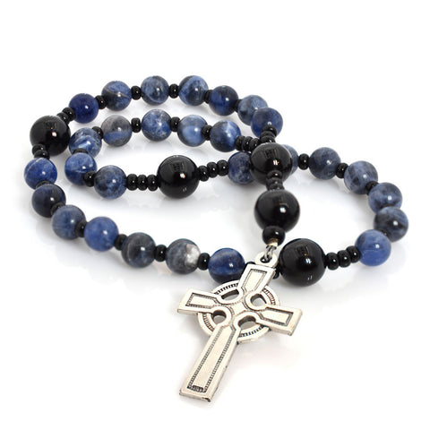 Sodalite & Onyx Beads 33-Bead Prayer Beads